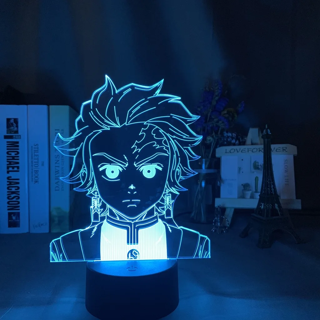 Kimetsu No Yaiba Tanjiro Kamado светодиодный ночник для детей декор спальни Ночной светильник