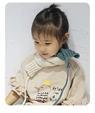 Осенне-зимние детские вязаные наушники INS, меховые шариковые наушники на шнуровке для девочек, универсальные теплые милые детские наушники из Южной Кореи