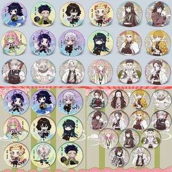 

9Pcs/ 13Pcs Set Demon Slayer Brooch kimetsu no yaiba enamel pin Anime Pendant Cosplay broche