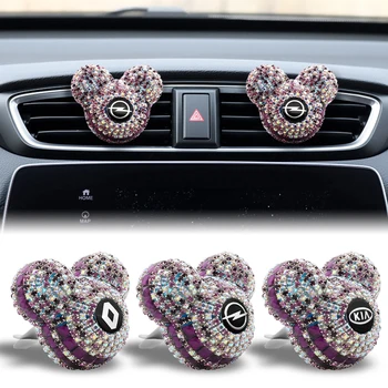 

1pcs Car emblem Car Perfume Air Freshener Aromatherapy Air Conditioning Vent Perfume for Mercedes Honda Toyota Renault Suzuki