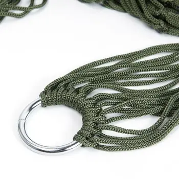 

Portable Garden Nylon Hammock Sewing Chair Hanging Mesh Net Single Sleeping Bed