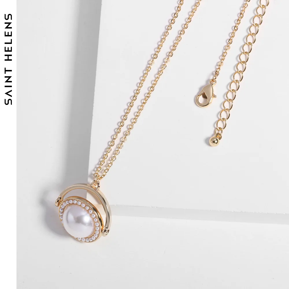

2020 New Style South Korea Korean-style Circle Pearl Necklace Accessories Creative Pendant Ornaments Fairy Choker