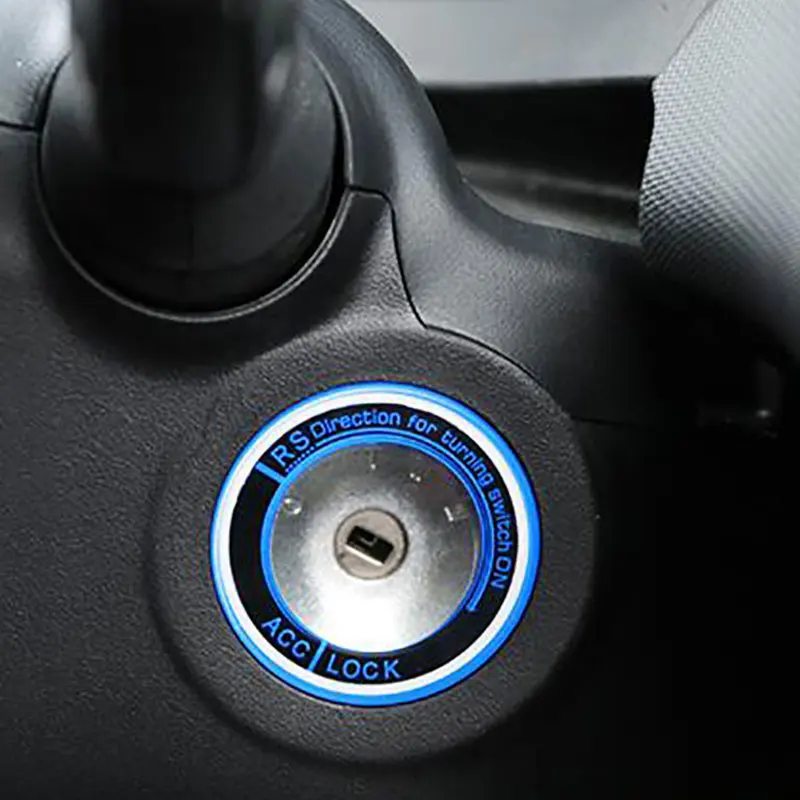 Для Ford New Fiesta MK7 Ecosport 2012- аксессуары Автомобильный свет светодиодный переключатель зажигания Крышка/кольцо брелок украшения наклейки