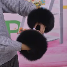 Лисий браслет с меховыми элементами, женский браслет, браслет из натуральной кожи, перчатки из меха лисы высокого качества, отличное предложение, подогреватель запястья