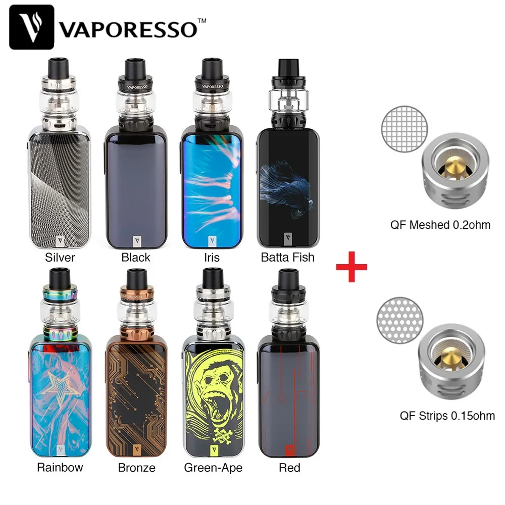 Оригинальный 220 Вт Vaporesso люкс S TC комплект с 8 мл SKRR бак и QF полосы/QF сетчатая