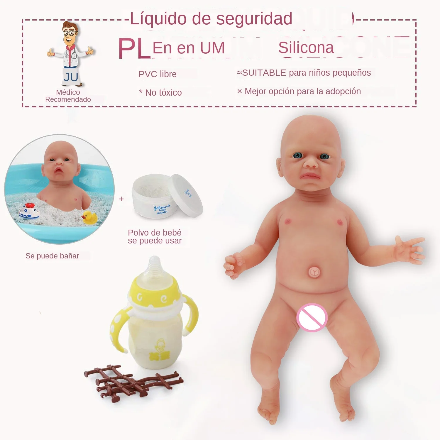 reborn silicona platino aliexpress