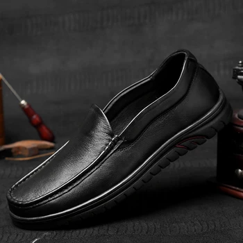 

Brand Genuine Leather Loafers outdoor fashion High Quality Mens Driving Shoes Casual Slip-on Flat Moccasins Male Boat Shoes