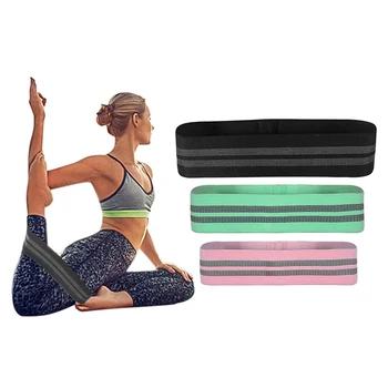 

1PC Hip Band Cotton Yoga Resistance Band Wide Booty Exercise Legs Band Loop For Circle Training Anti-Slip Elstic Yoga Band