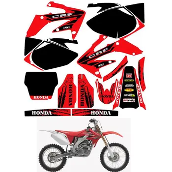

For HONDA CRf 250R 2004 2005 Customized Number Graphics Backgrounds Stickers Kit Decal