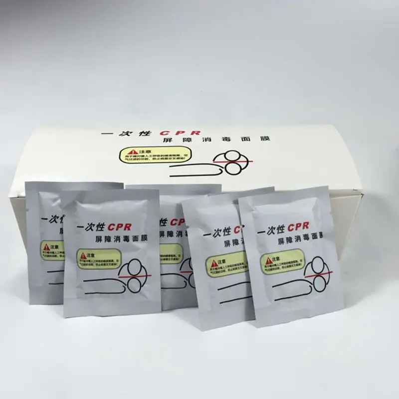

Safety CPR Mask First Aid Kit Disposable Medical Supplies Rescue Respirator Face Mouth Emergency Shields Sterile Packing