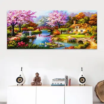 

37*79CM DIY Rhinestone Painting Bright Color Full Round Rhinestone Painting Art Craft Home Wall Decoration