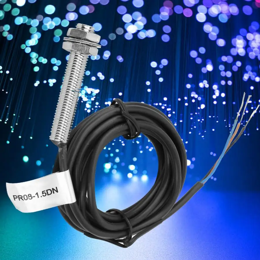 

PR08-1.5DN NPN NO Inductive Proximity Sensor Detection Switch 1.5mm Nickel Plated Brass DC12 -24V