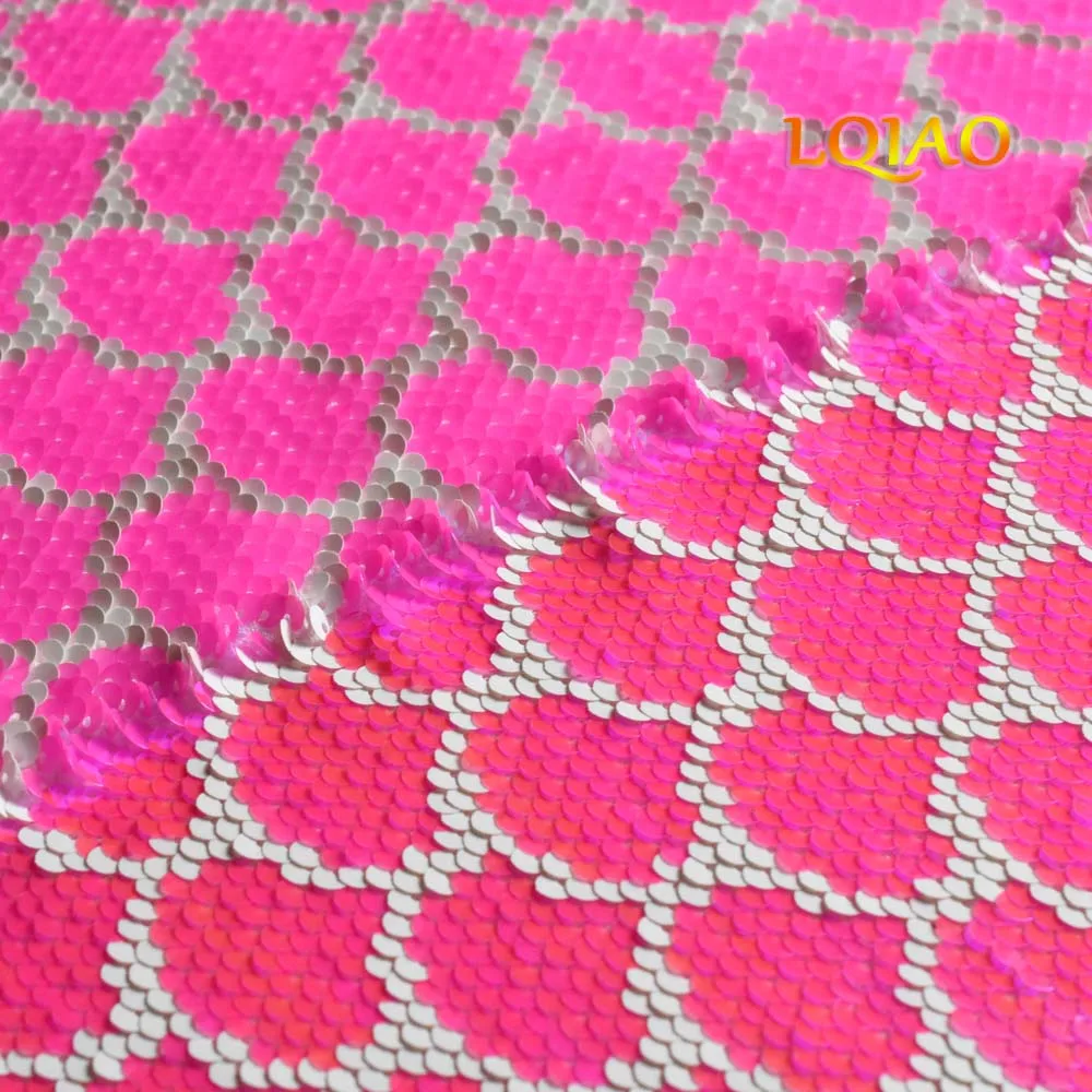 Pink Mermaid Sequin Fabric 004