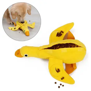 

Dog Squeaky Toy Food Dispensing Duck Pet Dog Training Toys Snuffle Plush Toy Training Playing Sniffing Pet Products Puzzle Toys