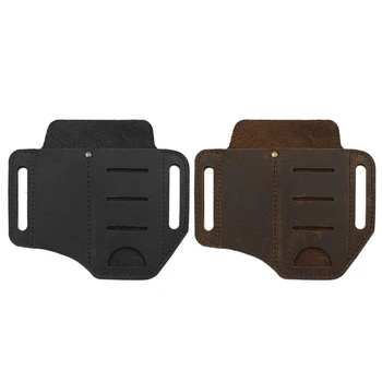 

Leather Sheath for Sheath EDC Pocket Organizer with Key Holder for Flashlight AXYF