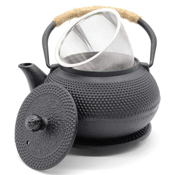 

UPORS 600/800/1200ML Japanese Cast Iron Style Iron Teapot Kettle with Filter Oolong Green Tea Teapot