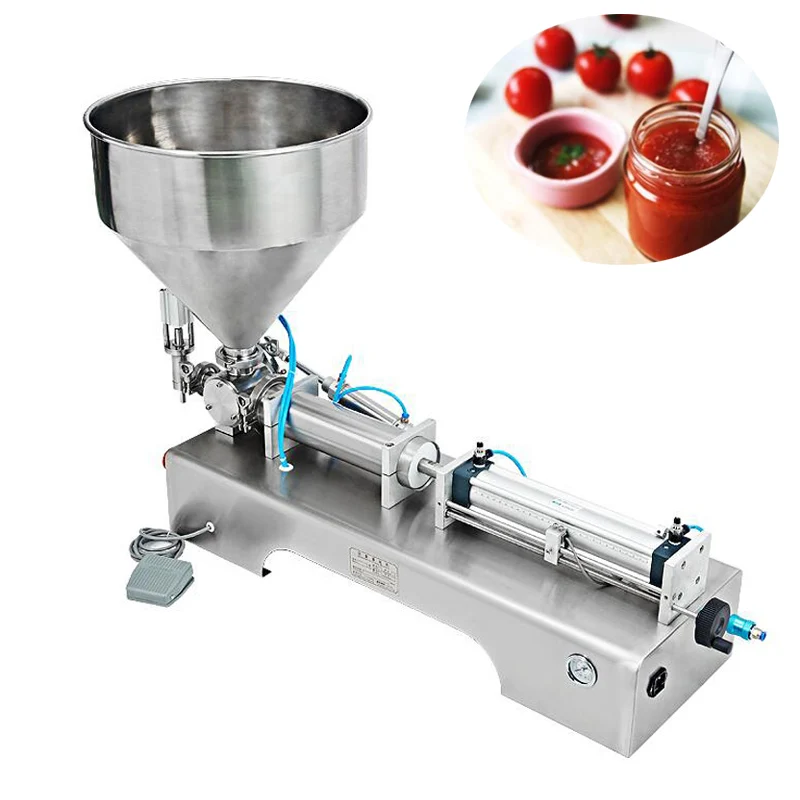 

10-1000ML Electric Pneumatic Single Head Paste Filling Machine Bee Toothpaste Sauce Skin Care Product Filling Machine