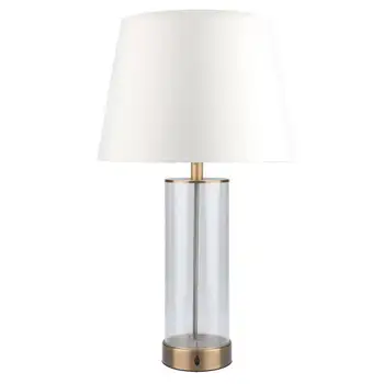 

US Plug AC110-240V E26*2 Table Lamp DIY Decor Fillable Glass Pillar Desk Light for Home Bedroom 02