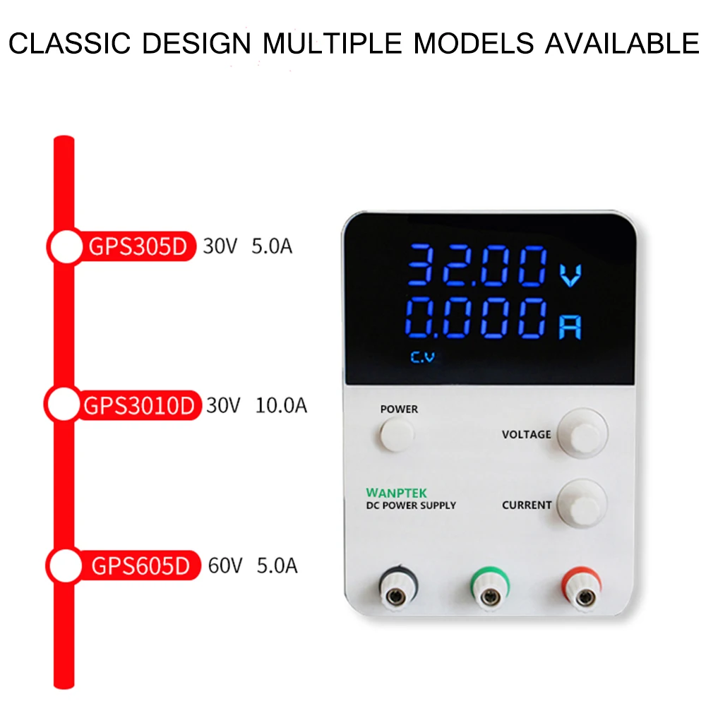 

GPS3010D Wanptek Adjustable Laboratory Dc Power Supply Variable 30V 10A Regulated The Power Modul Digital Switching Power Supply