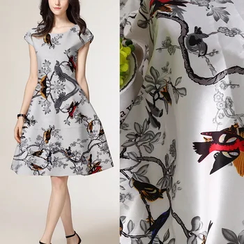 

150*100cm Twill stretch bird twill fashion clothing material dress shirt pajamas handmade diy fabric