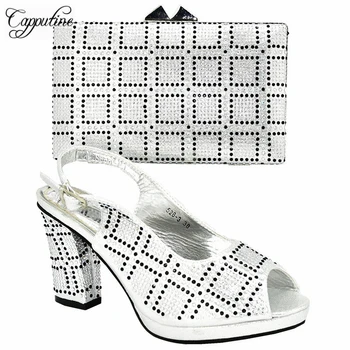 

High Quality Nigerian Pumps Shoes And Bag Set African Elegant Sandals Ladies Shoes And Bag Set For Wedding Size 37-42 DF-283