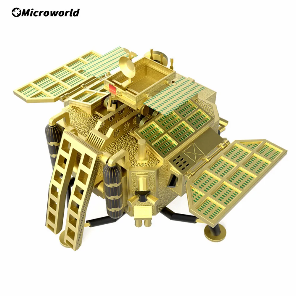 Microworld 3D Metal Styling Puzzle Games Chang\'e-3 Space Rocket Model Kits Laser Cutting DIY Jigsaw Toy Gift For Home Decorative