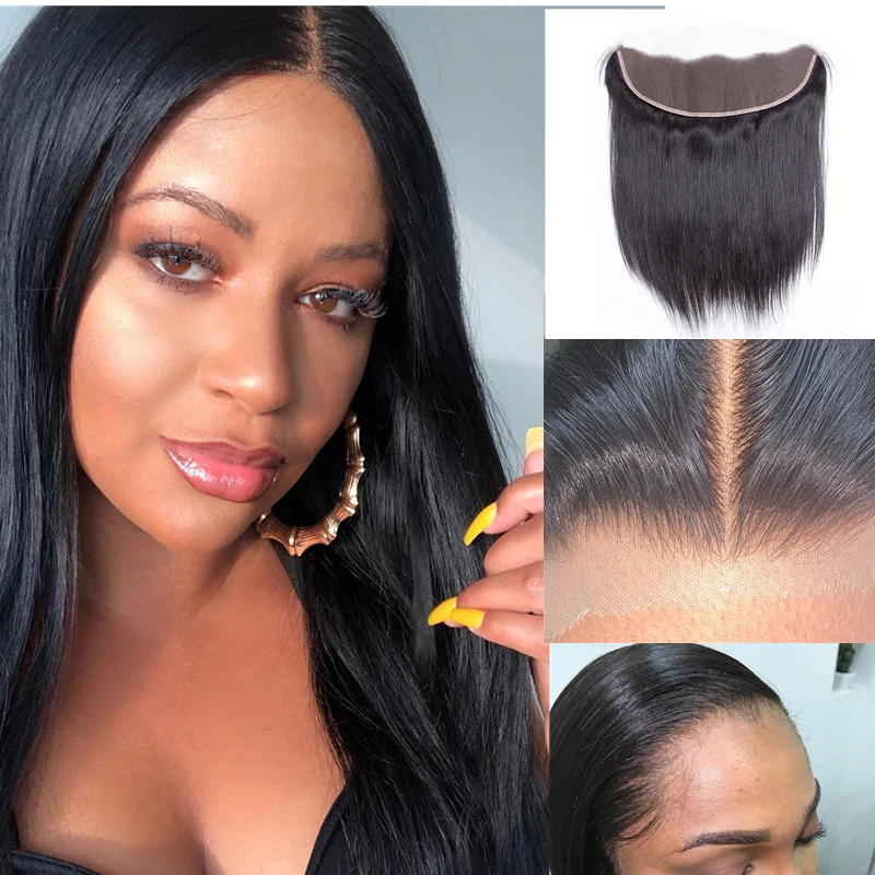  Invisible HD Lace Frontal Straight Brazilian Remy Hair 13x4 High Definition Lace Frontal Closure Wi