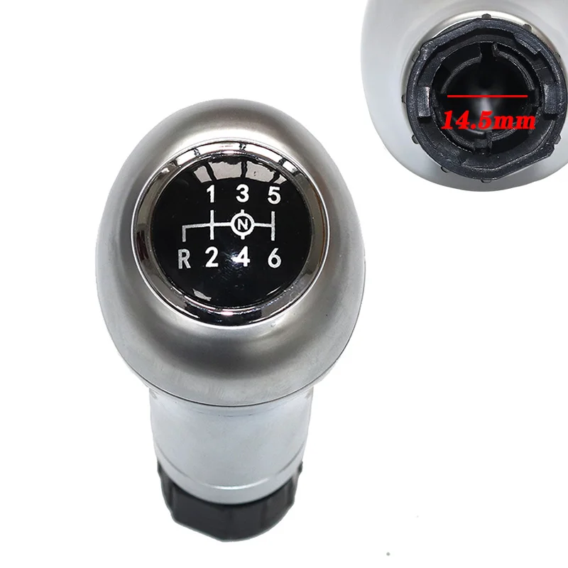 14.5 MM Chrome Manual Gear Shift Knob Head Gear Cover Shift Lever Stick