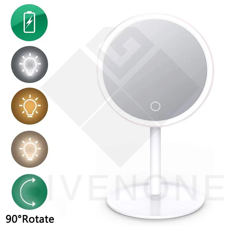 

5 Dimes Magnifying Glass Multi-Function Makeup Mirror LED Touch Luminous Makeup Table Mirror Portable Makeup Beauty Mirror