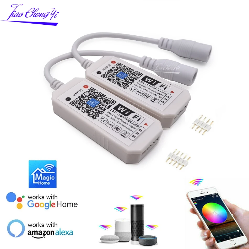 Magic Home Mini RGB RGBW WiFi Controller DC12V-24V Led Strip Panel Light Timing Function 16million Colors Smartphone Control rgb controller