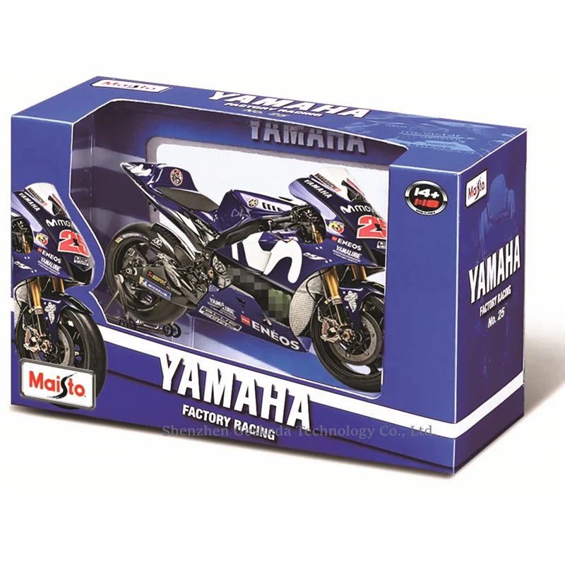 Оригинальная Авторизованная модель мотоцикла Maisto 1:18 Yamaha 2018 Champion Team Racing Silvardo из