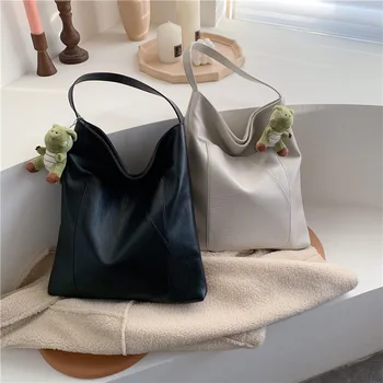 

Simple Pu Leather Shoulder Bag Autumn and Winter Large-capacity Handbag Girl Bag 2019 New Atmosphere Fashion Messenger Bag