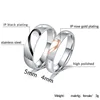 Fashion Titanium Steel Real Love Jewelry Heart Wedding Rings for Women Men Couple Engrave Silver Color Never Fade Full Size 4-15 5