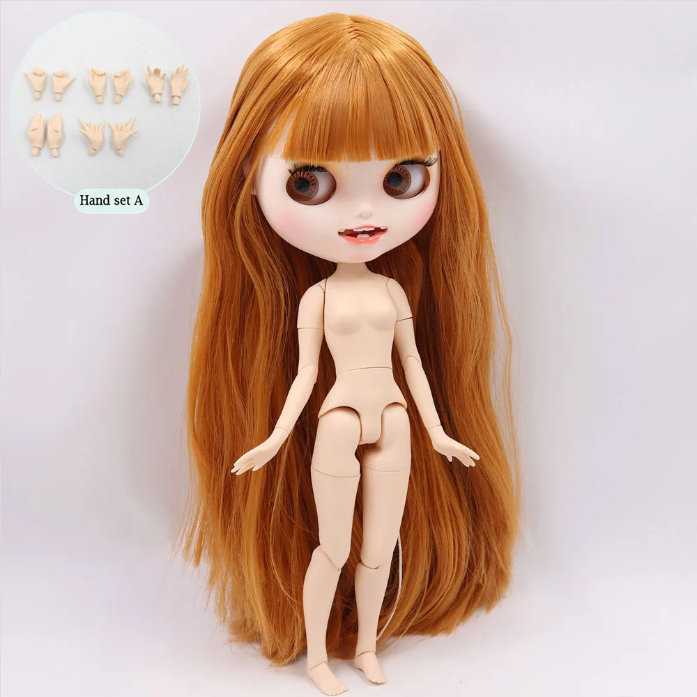 Ледяной обнаженный Blyth кукла No. BL0145 Имбирные волосы резные губы открытый рот матовая индивидуальные лица сустава тело 1/6 bjd - Цвет: like the picture