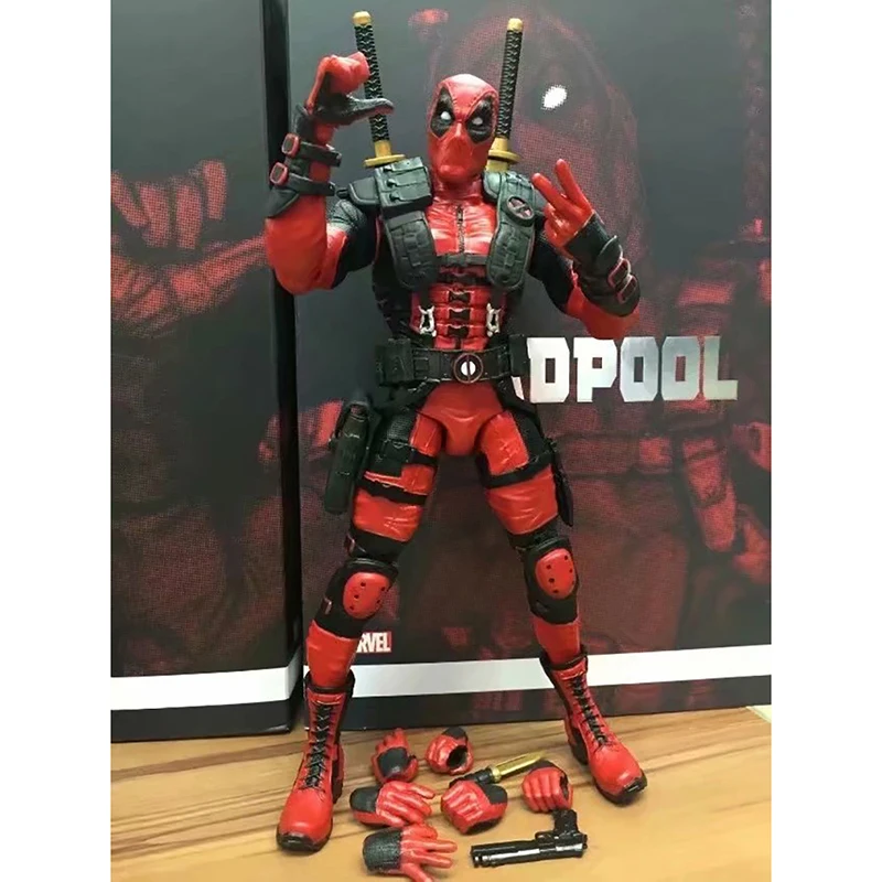 Mafex 082 Revoltech Deadpool Ի Marvel Deadpool ׼ ǱԾ Mezco Ի Ultimate Superhero Toys Doll Gift