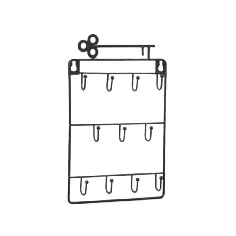 Настенный 11 подставка-держатель ключей органайзер карман для Entryway кухня домашний офис Декор - Цвет: Black