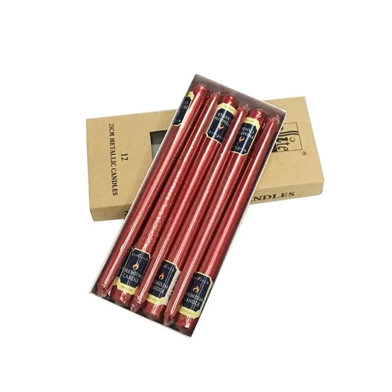 Twisted Smokeless Dinner Table Long Candles Wax Taper-Spiral 12 Pcs//Set