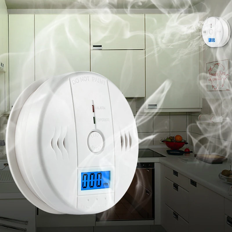 Sensor LCD independiente de monóxido de carbono y alarma, protección de seguridad, alarma contra incendios, Detector de cocarbono, Detector de veneno