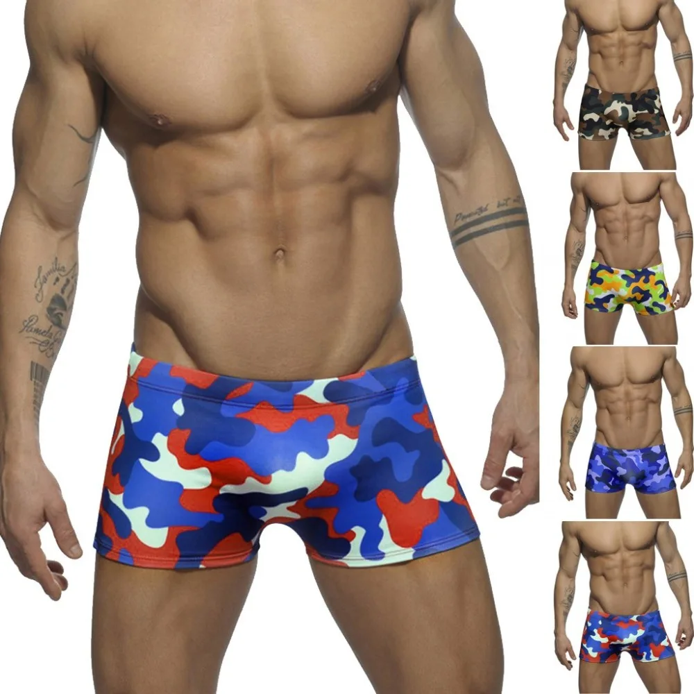  Men's sexy underwear camouflage breathable comfortable transparent jersey bikini swimsuit push up men string homme sexy 20J7 (1)