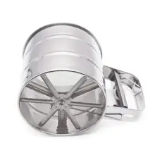 Ручной инструмент для выпечки торта из нержавеющей стали ручной муки порошок сетка чашка сито шейкер, мука, кухня, фильтр ПРЕМИУМ