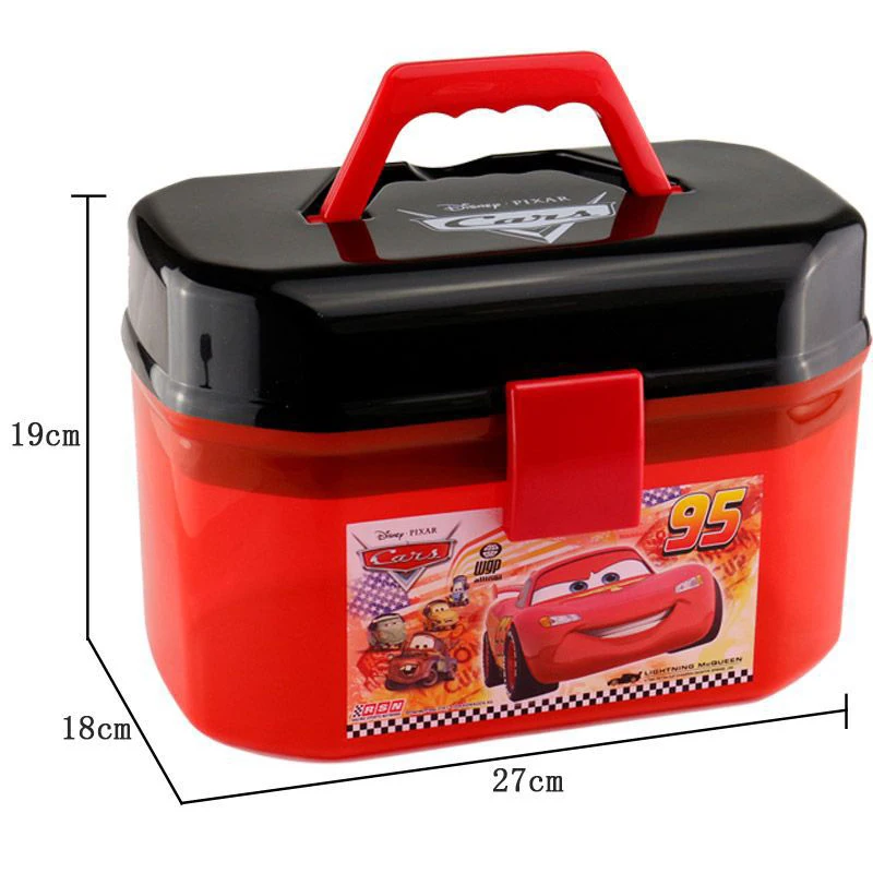 Disney Pixar Cars 2 3 Lightning Mcqueen портативная коробка для хранения двухслойные автомобильные игрушки Рождественский подарок на год для детей