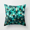 Flower Leaves Pattern Throw Pillow Case Teal Blue Cushion Covers for Home Sofa Chair Decorative Pillowcases 6