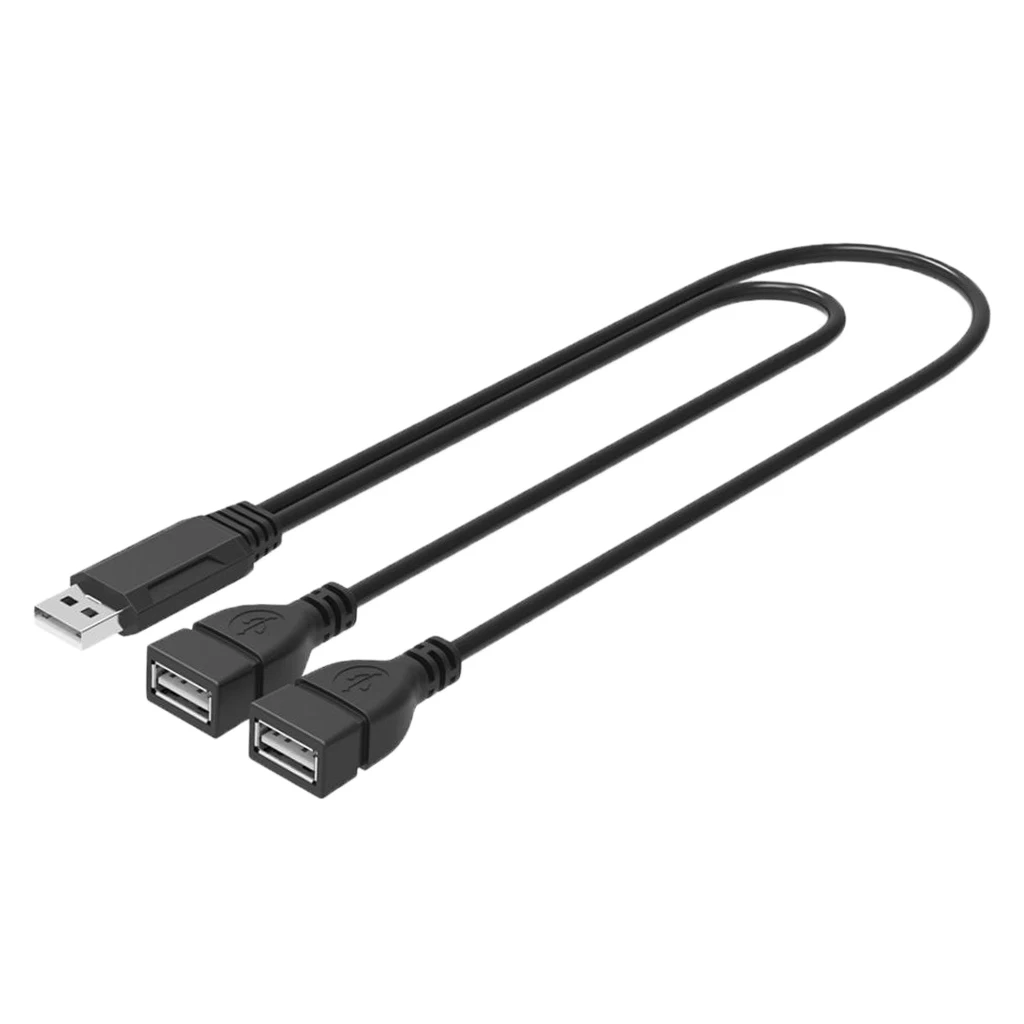 Кабель питания USB 2 0 A Male Dual гнездовой разъем Y сплиттер Hub|USB-хабы| |
