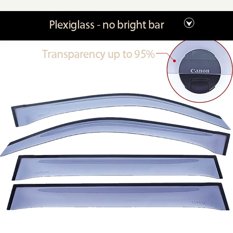 Windows visor side wind window deflectors visor windshield on the windows accessories For Toyota Prado  2010-2020