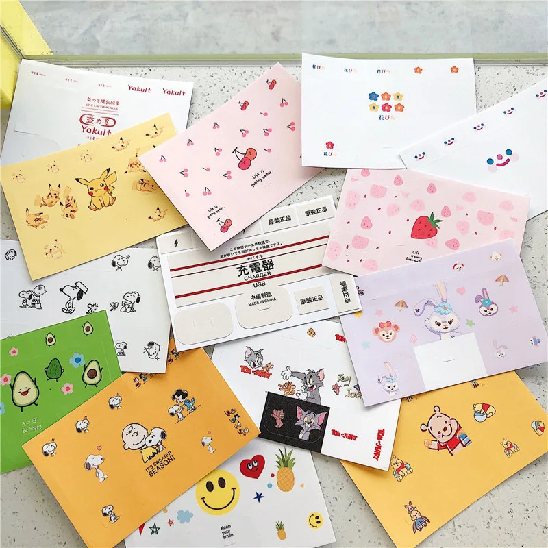 Cute Cartoon Sticker Suitable For iphone 11 Pro Max 18 W Speed charger For charging Cable Accessories Fashion Protection Sticker