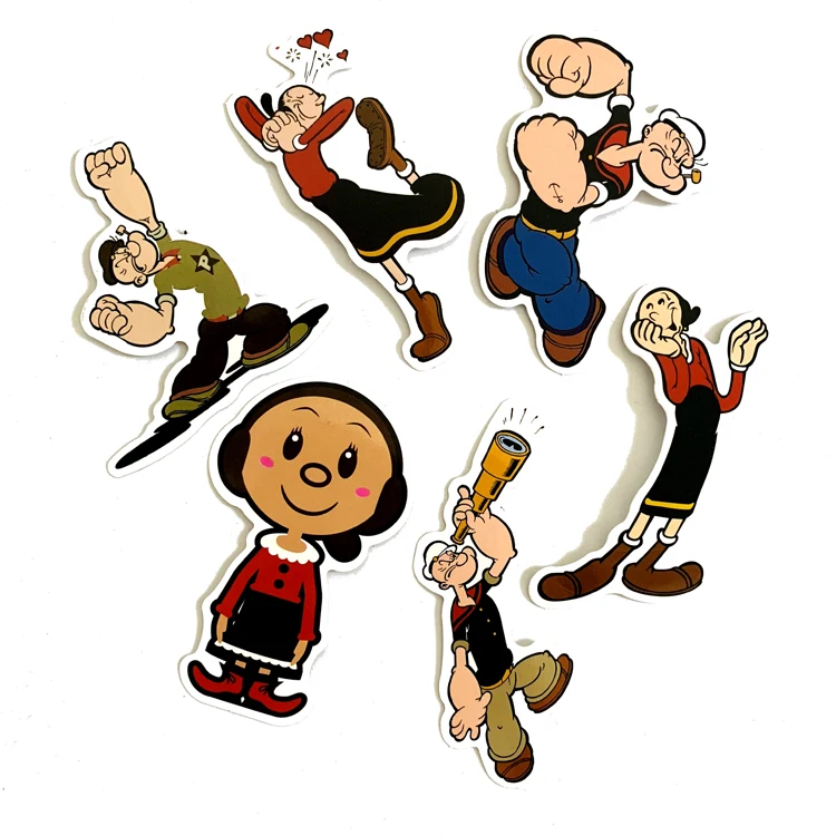 18 шт. мультфильм Америка Popeye моряка наклейка для рюкзака ПВХ скейтборд