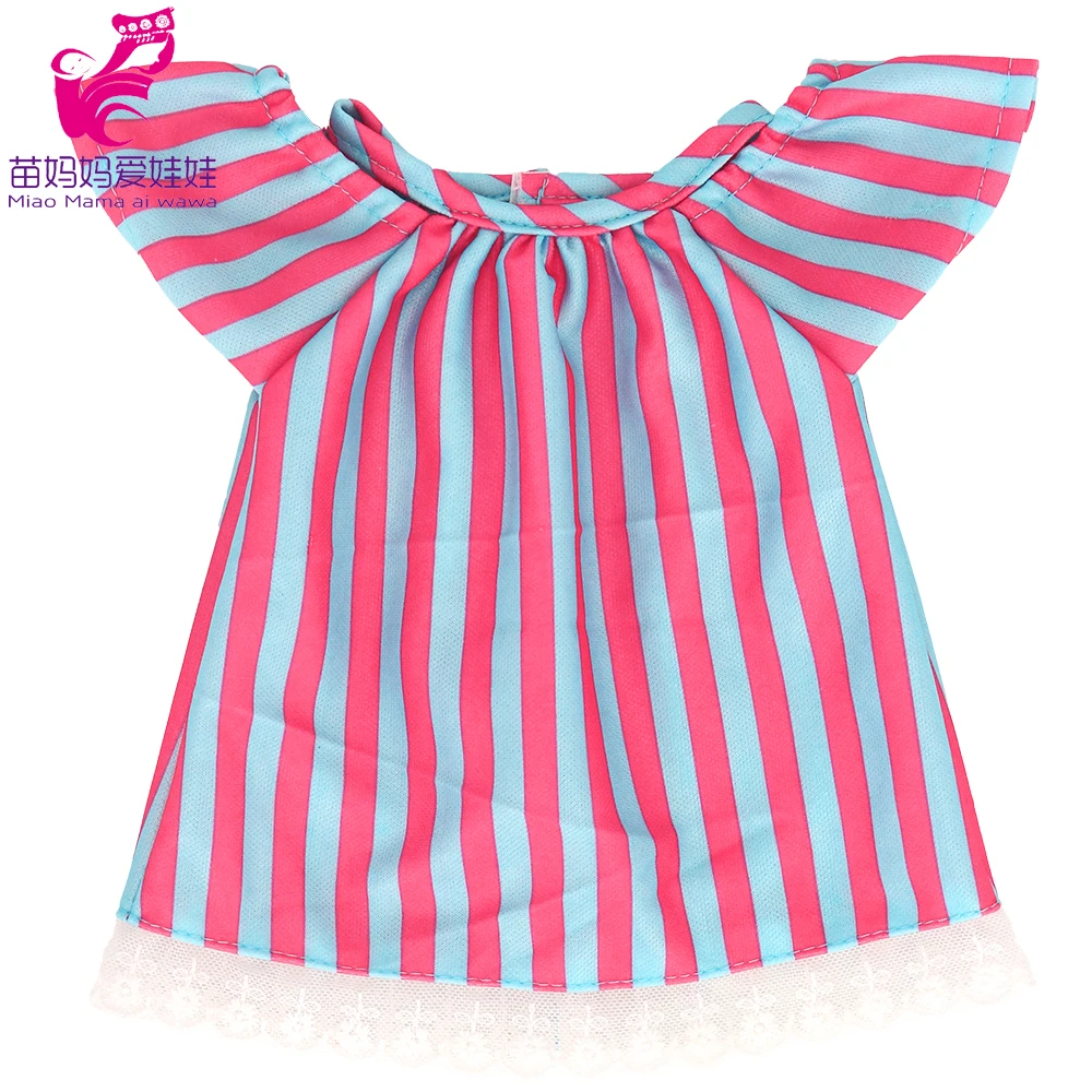 红蓝条纹露肩裙正面 拷贝