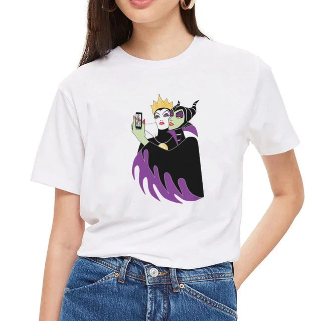New Female T Shirt Dark Snow White Harajuku T Shirt Women Vintage Aesthetic T-shirt Korean Style Graphic Top Tees - Цвет: 9059