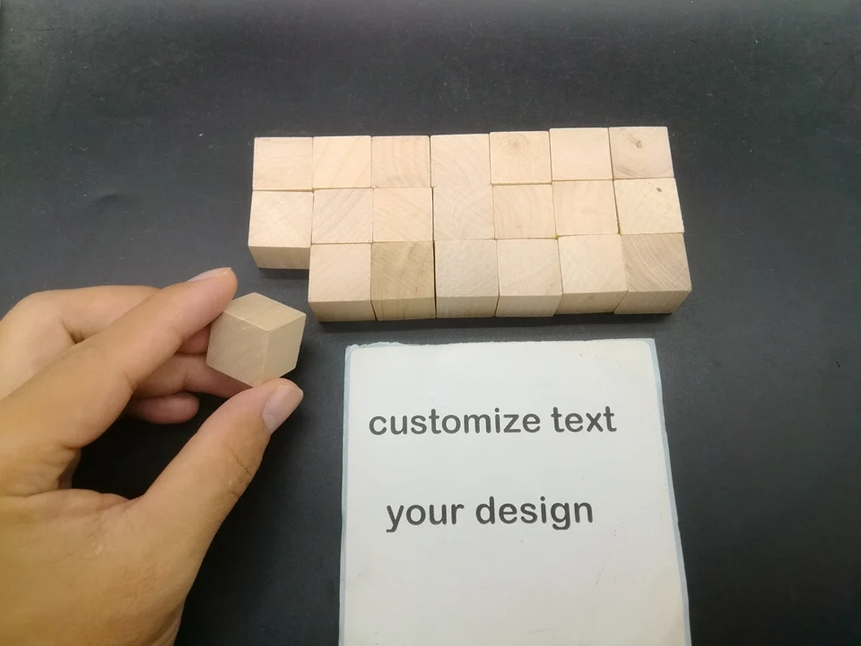 20 мм 3*7 шт деревянный куб лазерная гравировка процесс головоломка Customzie игра Семейная Игрушка