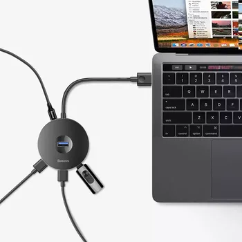 

Youpin HUB Convertidor Smart 4 Port Expansion USB3.0 Transmission Converter Mobile Phone Tablet Computer Universal New